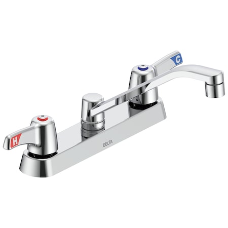 Delta Delta Commercial 26C3: Two Handle Deck-Mount Faucet 26C3133-TI